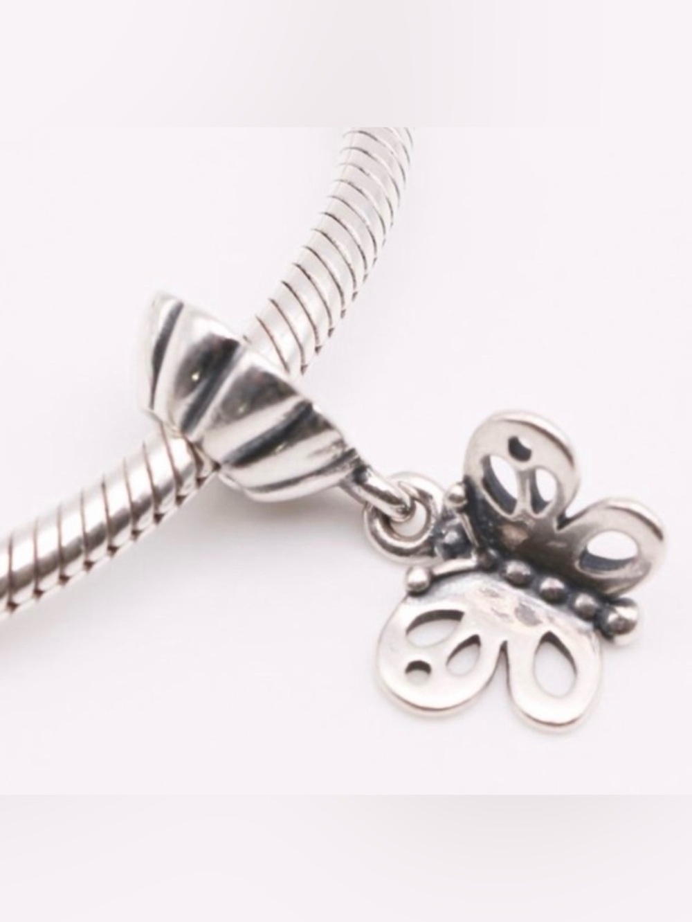 Pandora Silver Butterfly Dangle Charm/Bead Authentic Retired
